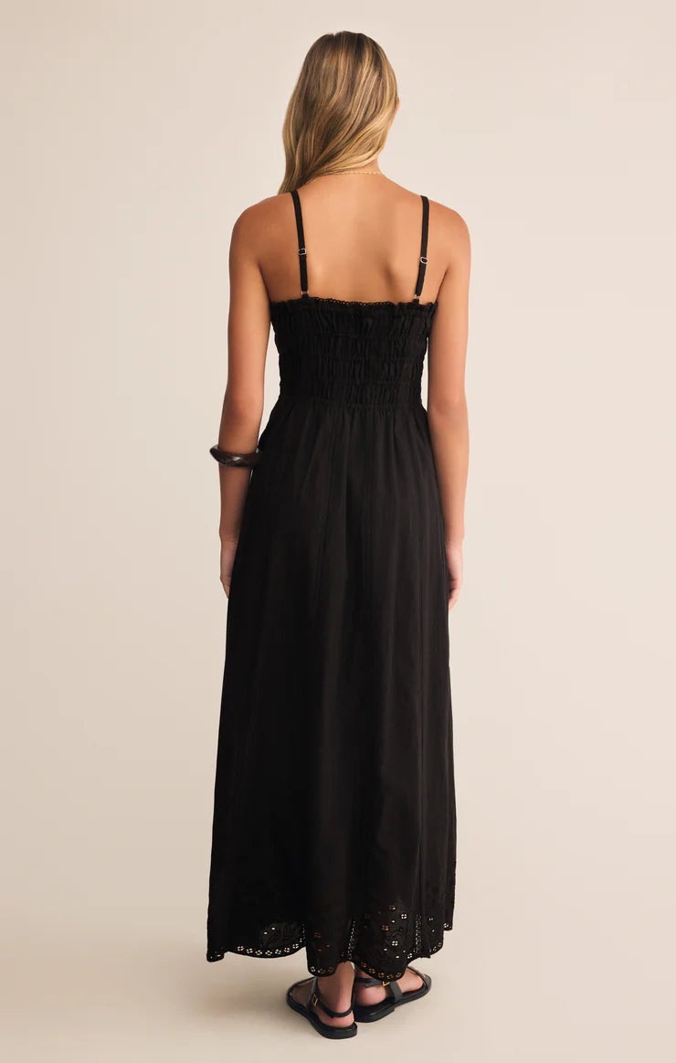 Z Supply Dani Embroidered Midi Dress, Black