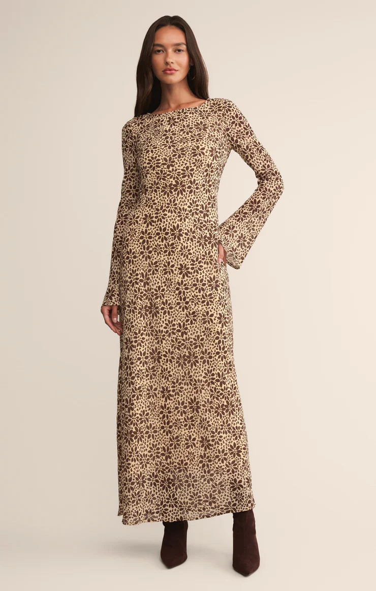Z Supply Campbell Floral Maxi Dress, Chocolate Cherry
