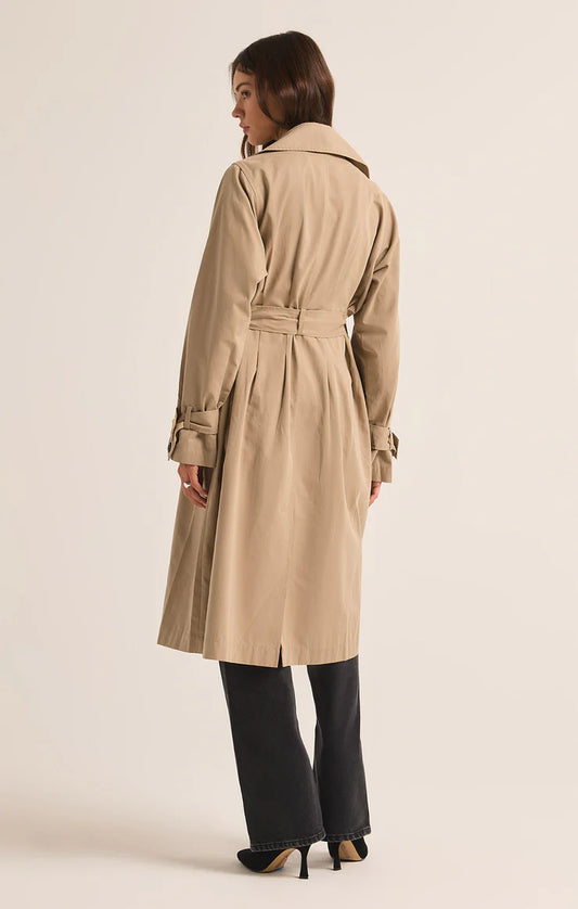 Z Supply Dorian Trench Coat, Driftwood