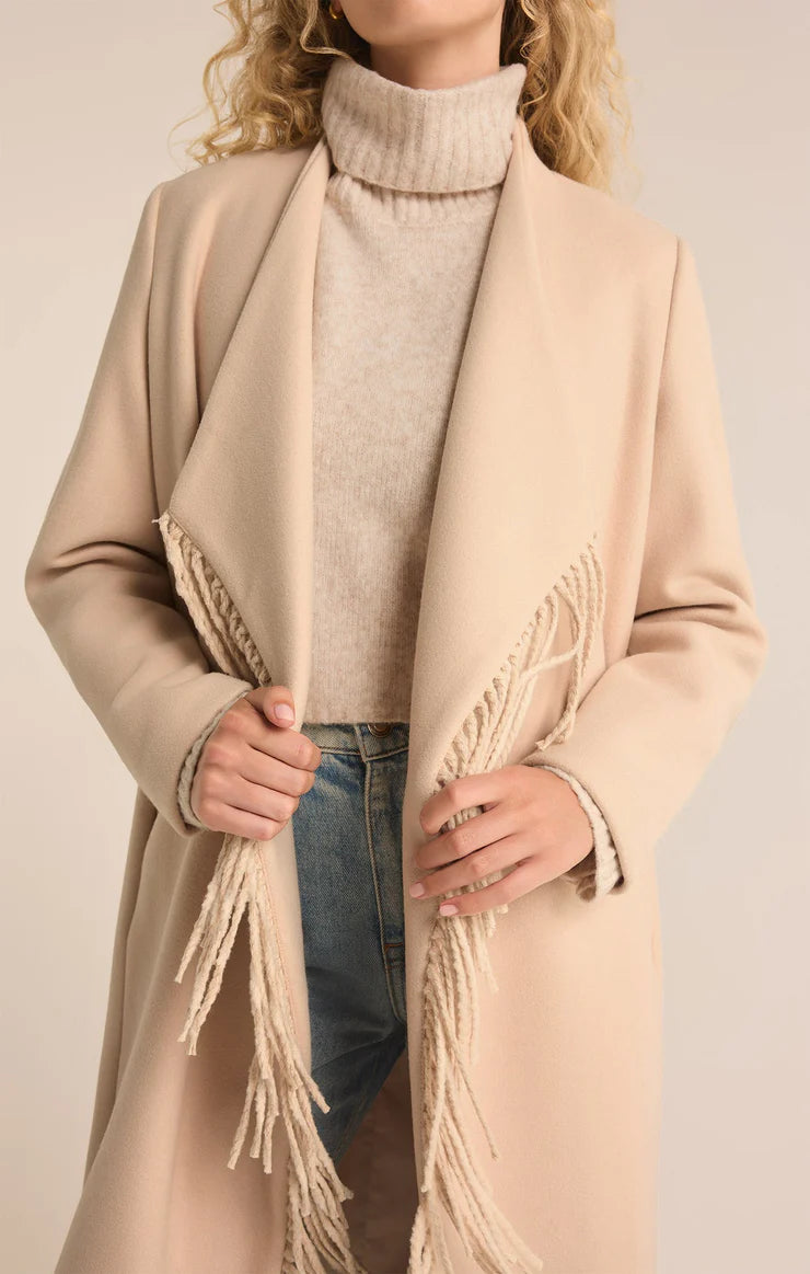 Z Supply Alchemist Fringe Coat, Natural