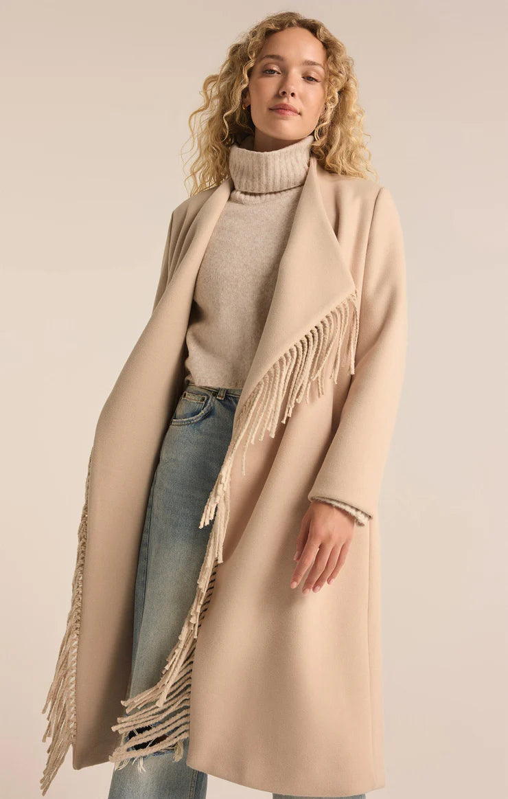 Z Supply Alchemist Fringe Coat, Natural