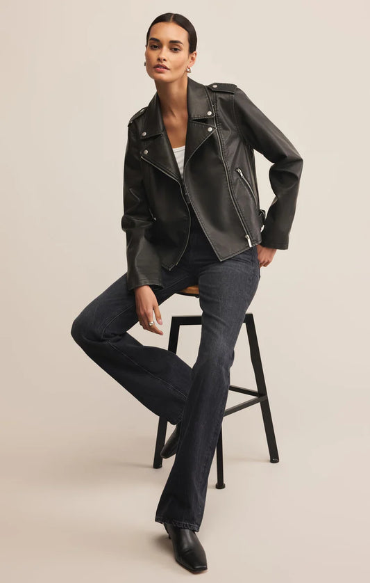 Z Supply Alchemy Moto Jacket, Black