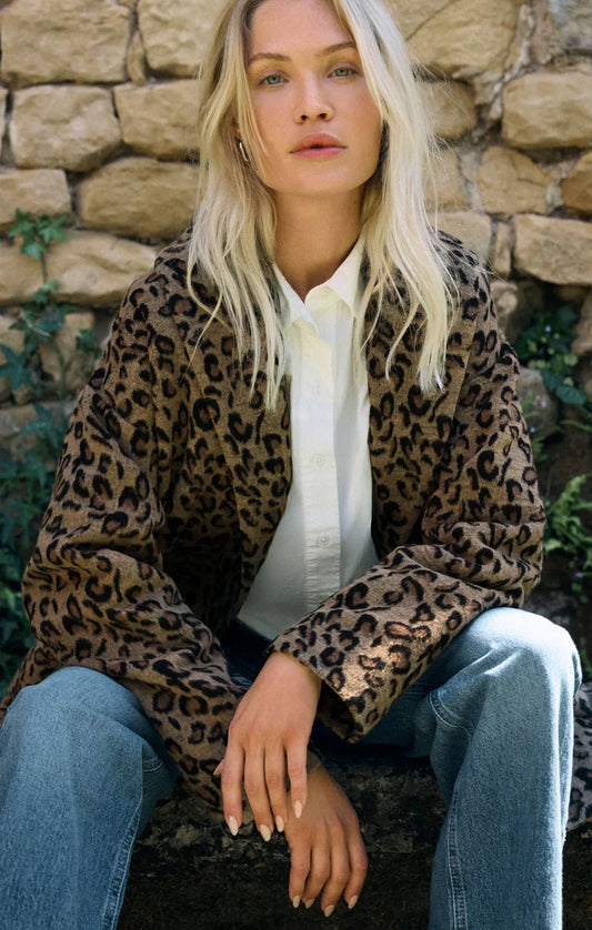 Z Supply Lennon Animal Coat, Suede