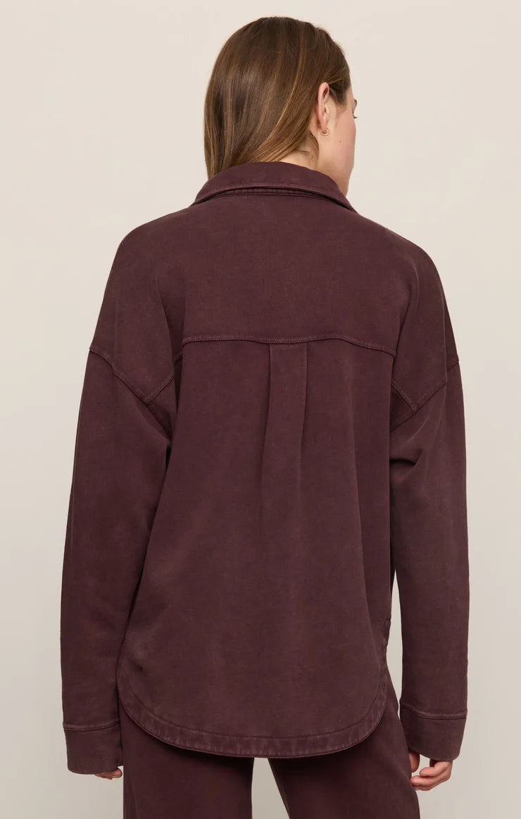 Z Supply All Day Knit Jacket, Dark Chocolate
