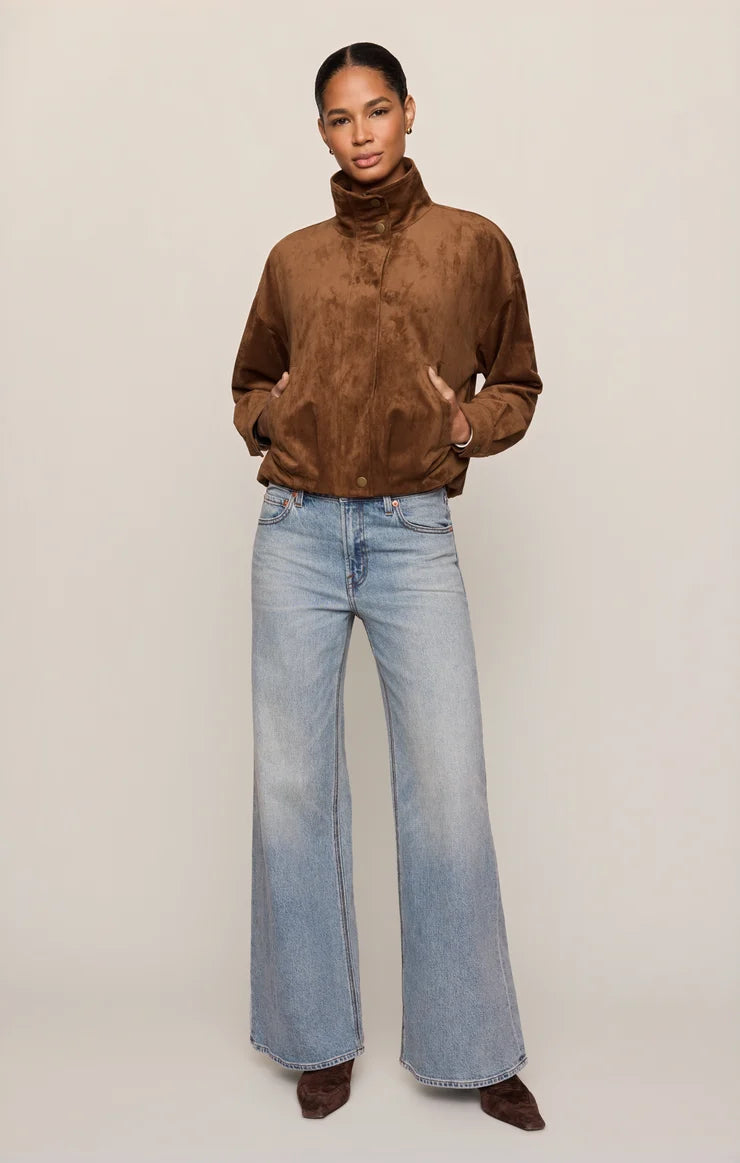 Z Supply Corin Bubble Hem Jacket, Saddle Suede
