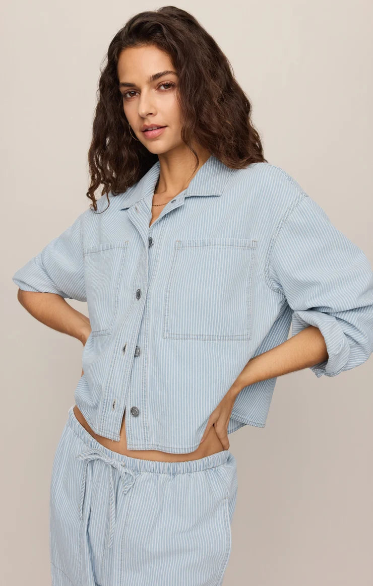Z Supply Erin Railroad Jacket, Seaboard Stripe