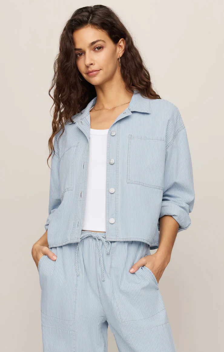 Z Supply Erin Railroad Jacket, Seaboard Stripe