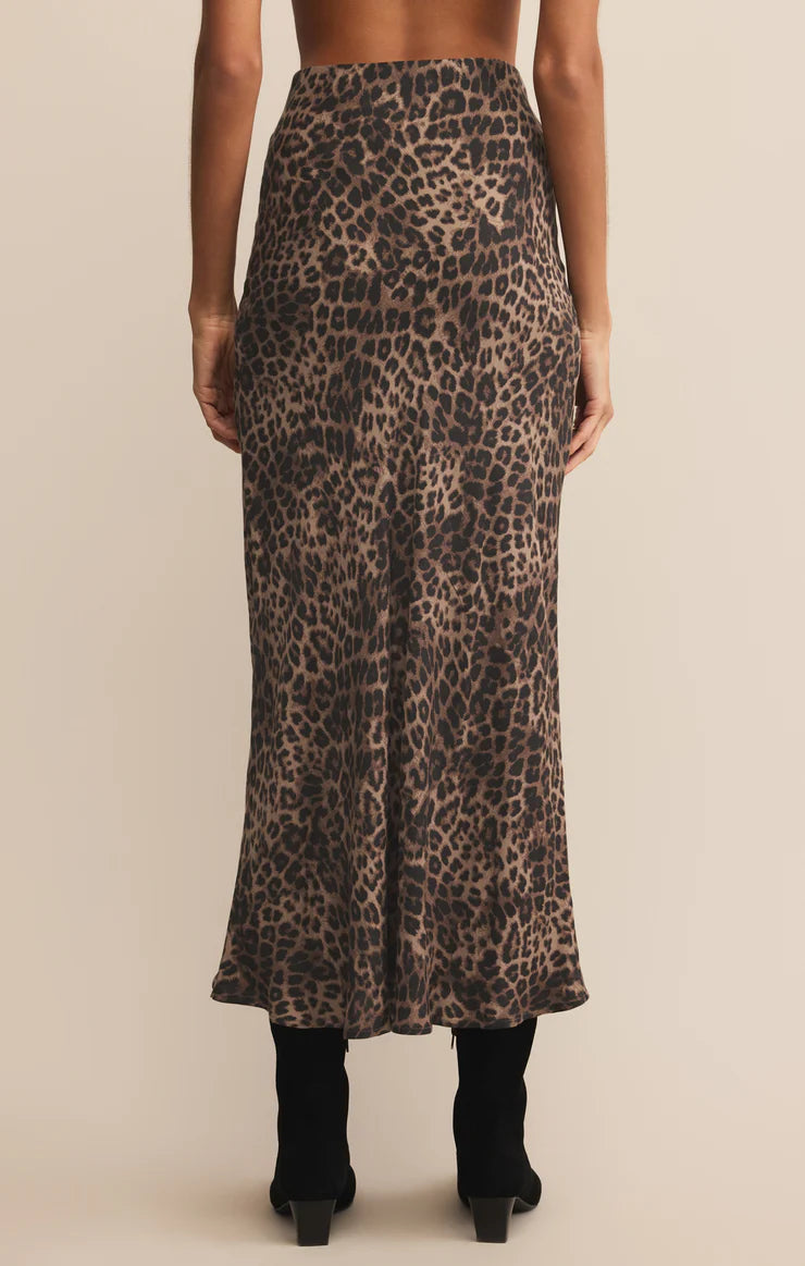 Z Supply Izabel Leopard Skirt, Desert Tan