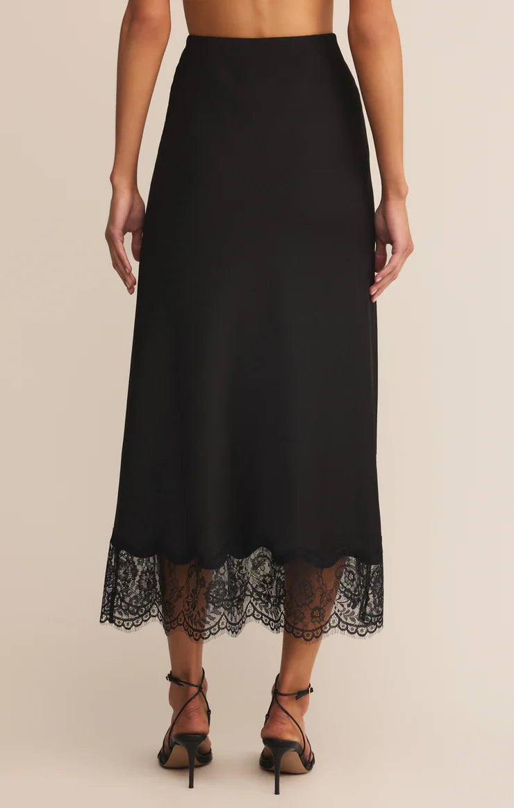 Z Supply Cinder Lace Midi Skirt, Black