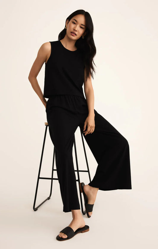 Z Supply Scout Jersey Flare Pant, True Black