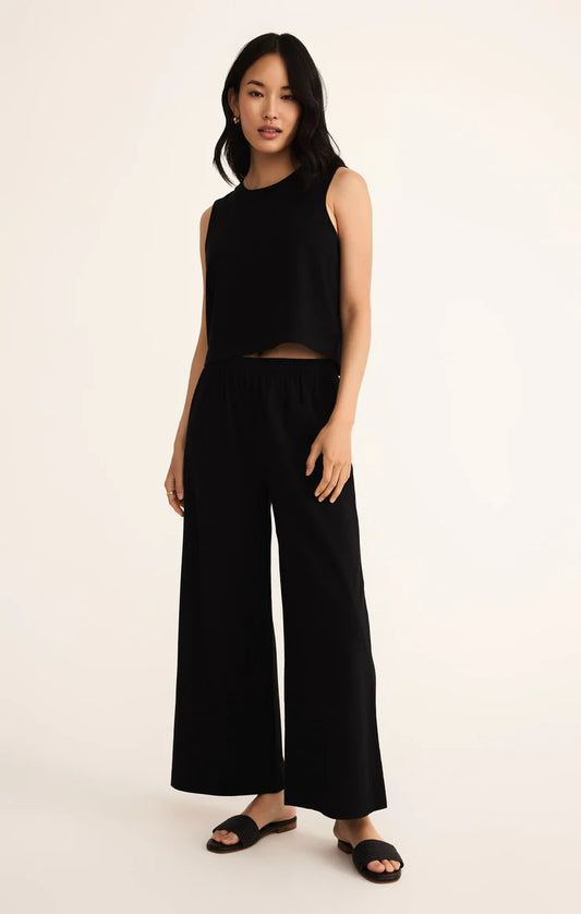 Z Supply Scout Jersey Flare Pant, True Black