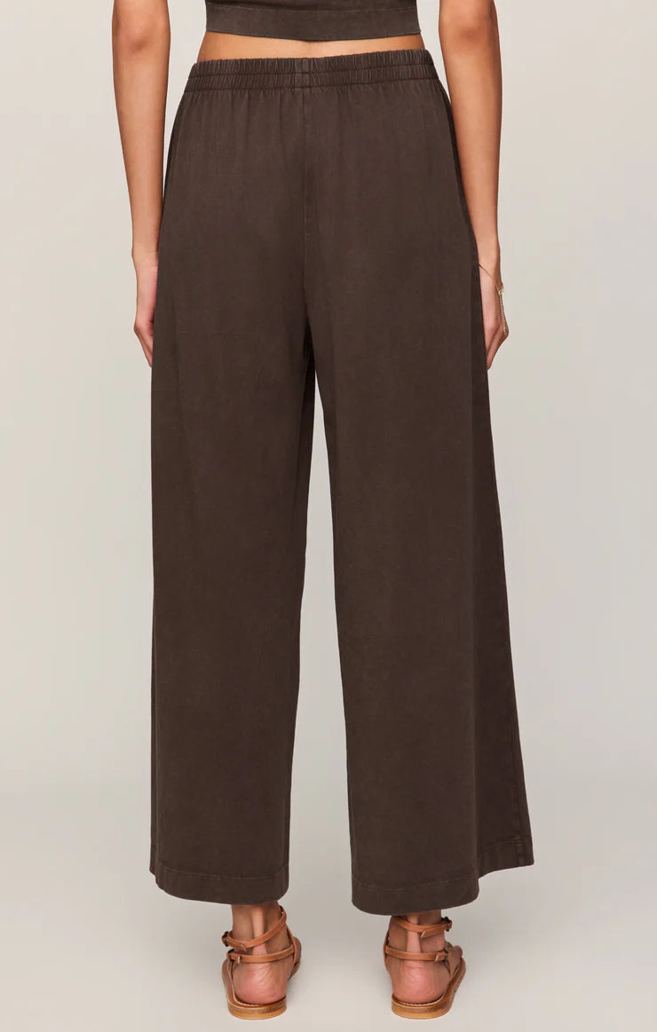 Z Supply Scout Jersey Crop Flare Pant, Dark Chocolate