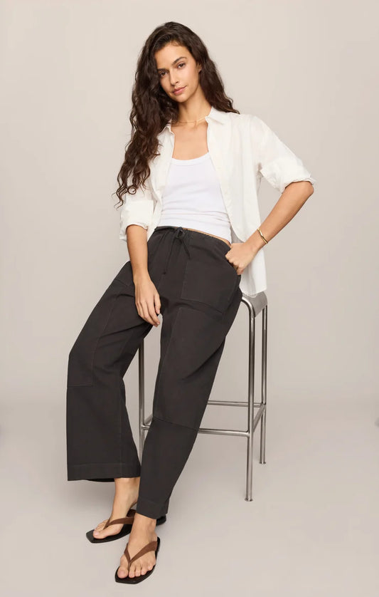 Z Supply Kit Twill Carpenter Pant, Ash Black