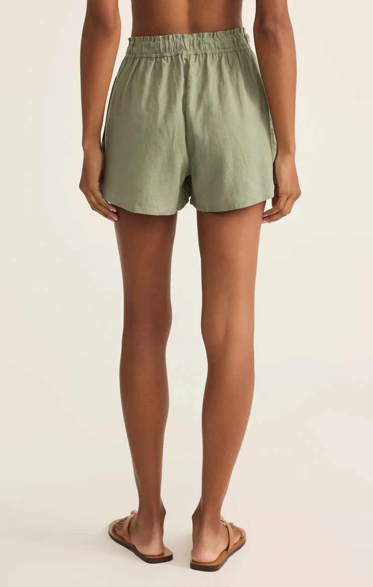 Z Supply The Perfect Linen Short, Avocado