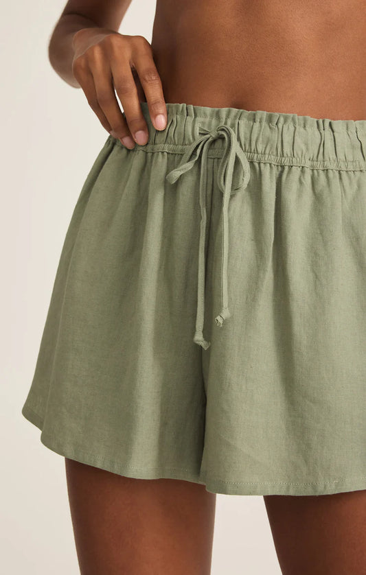 Z Supply The Perfect Linen Short, Avocado