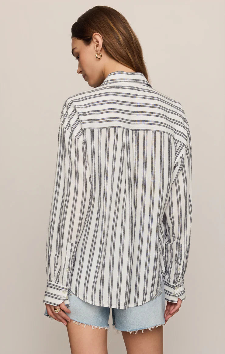 Z Supply The Perfect Striped Button Up, White