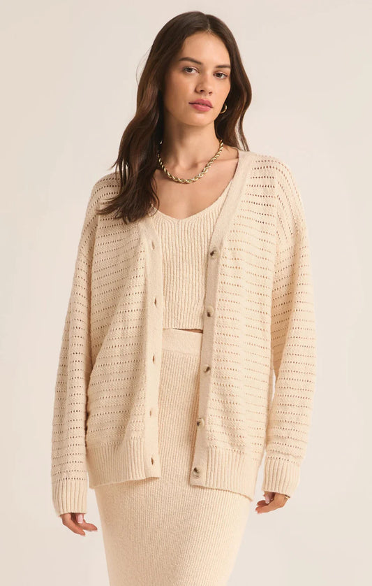 Z Supply Arcadia Cardigan, Oat Milk