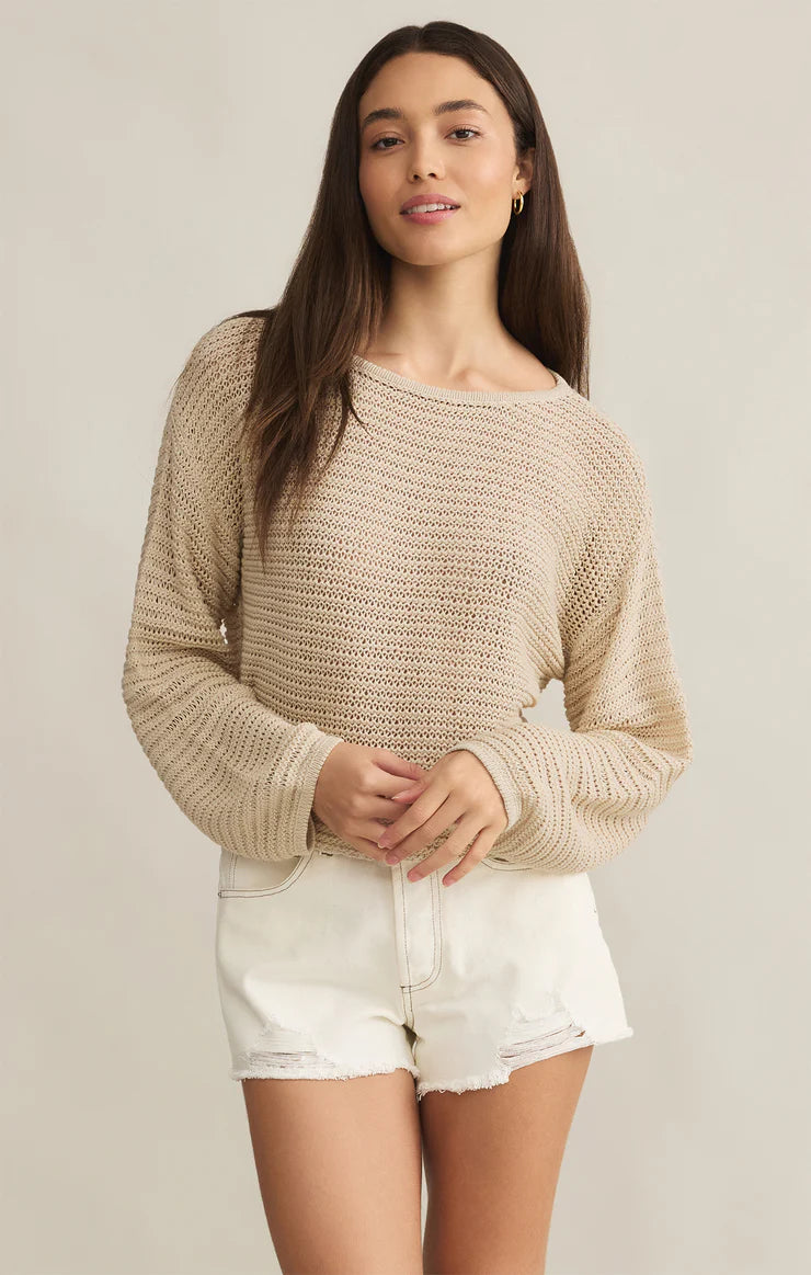 Z Supply Riviera Crochet Top, Natural