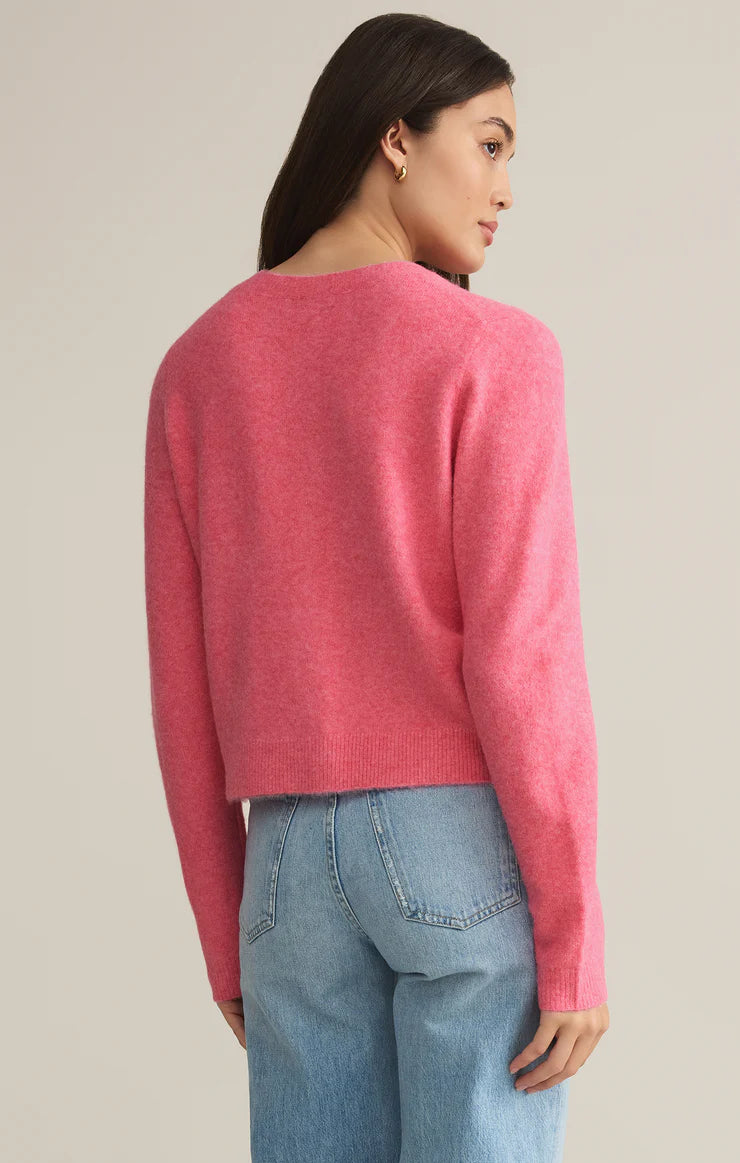 Z Supply Medina Cardigan, Disco Pink