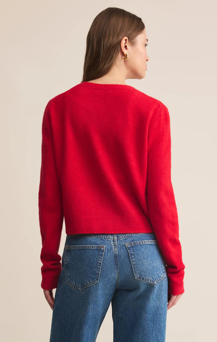 Z Supply Medina Cardigan, Festive Red