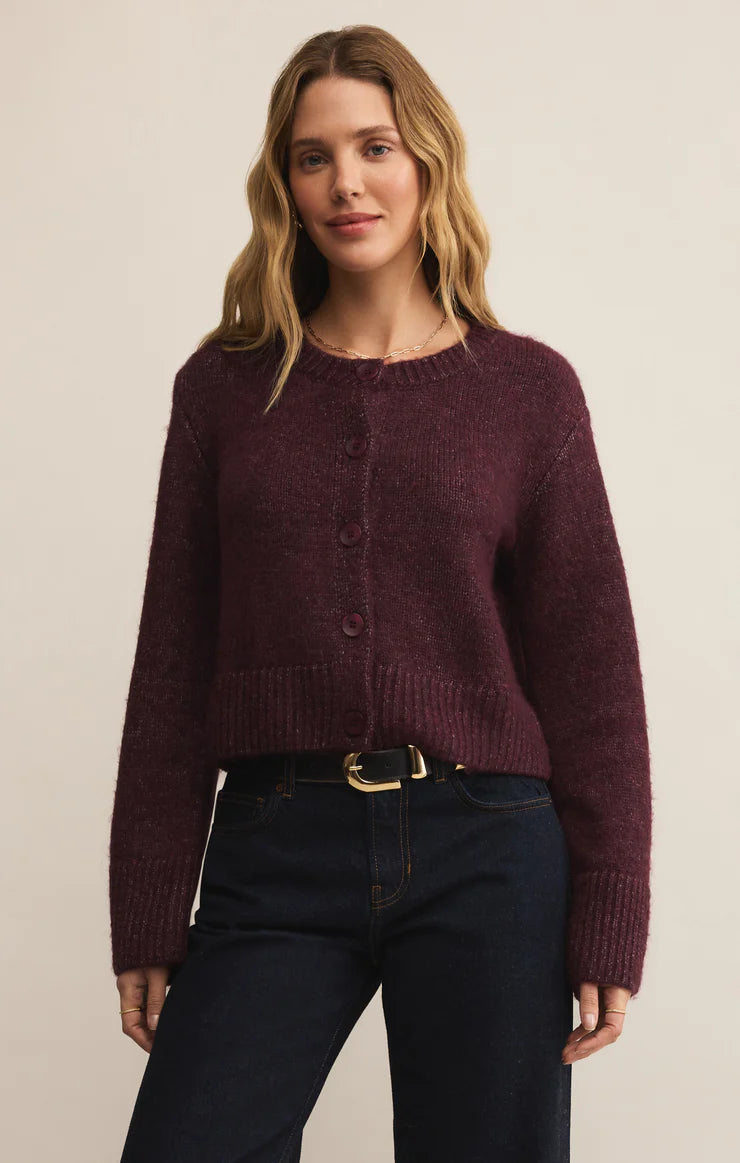 Z Supply Breen Cardigan, Merlot