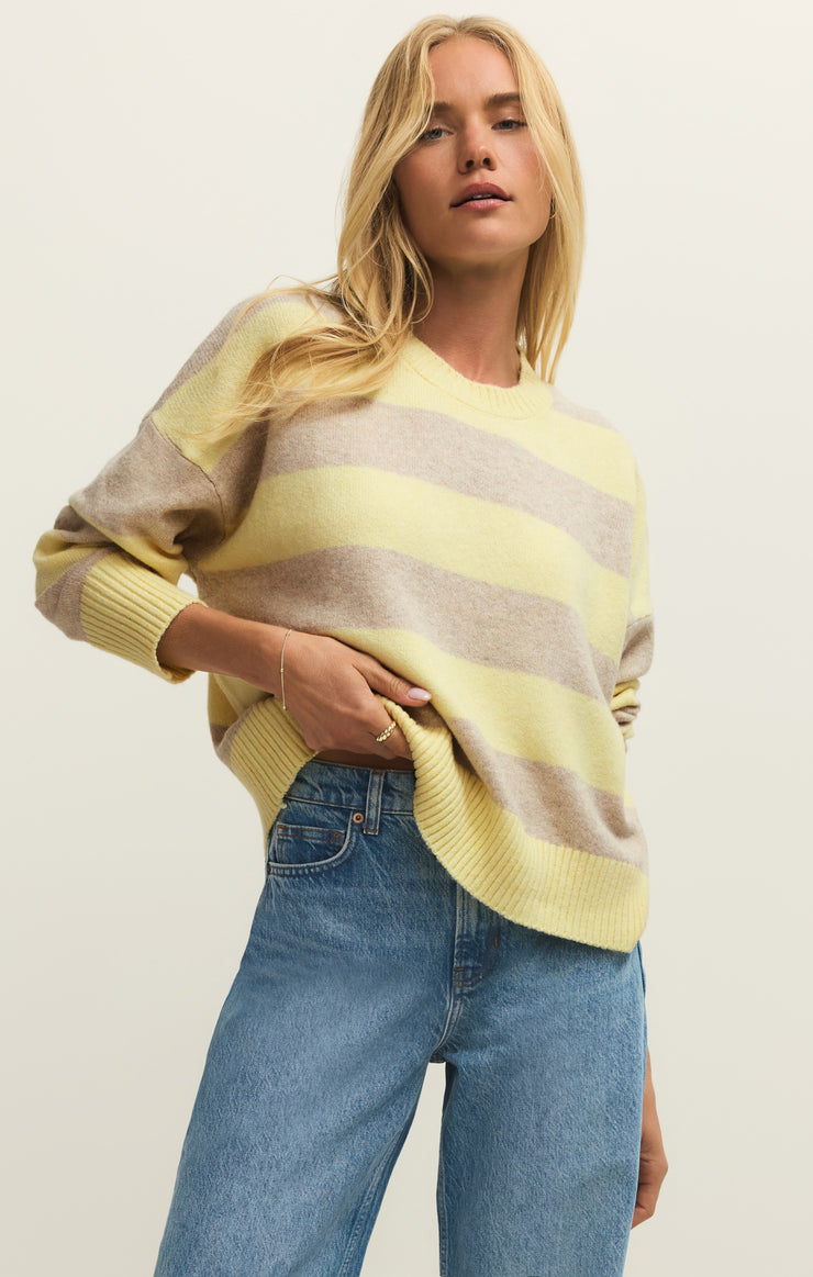 Z Supply Cirrus Stripe Sweater, Sunnyside
