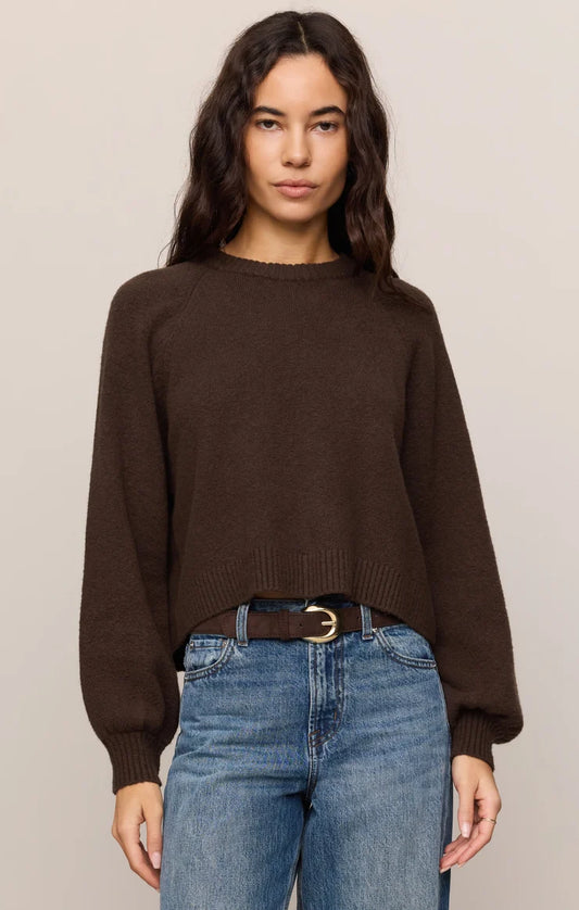 Z Supply Coming Up Sweater, Dark Chocolate
