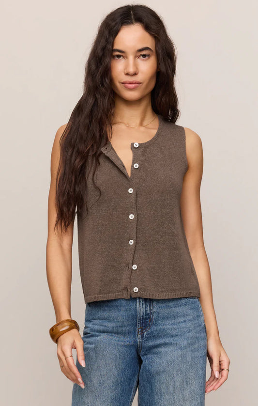 Z Supply Syd Sweater Vest, Pebble Coast