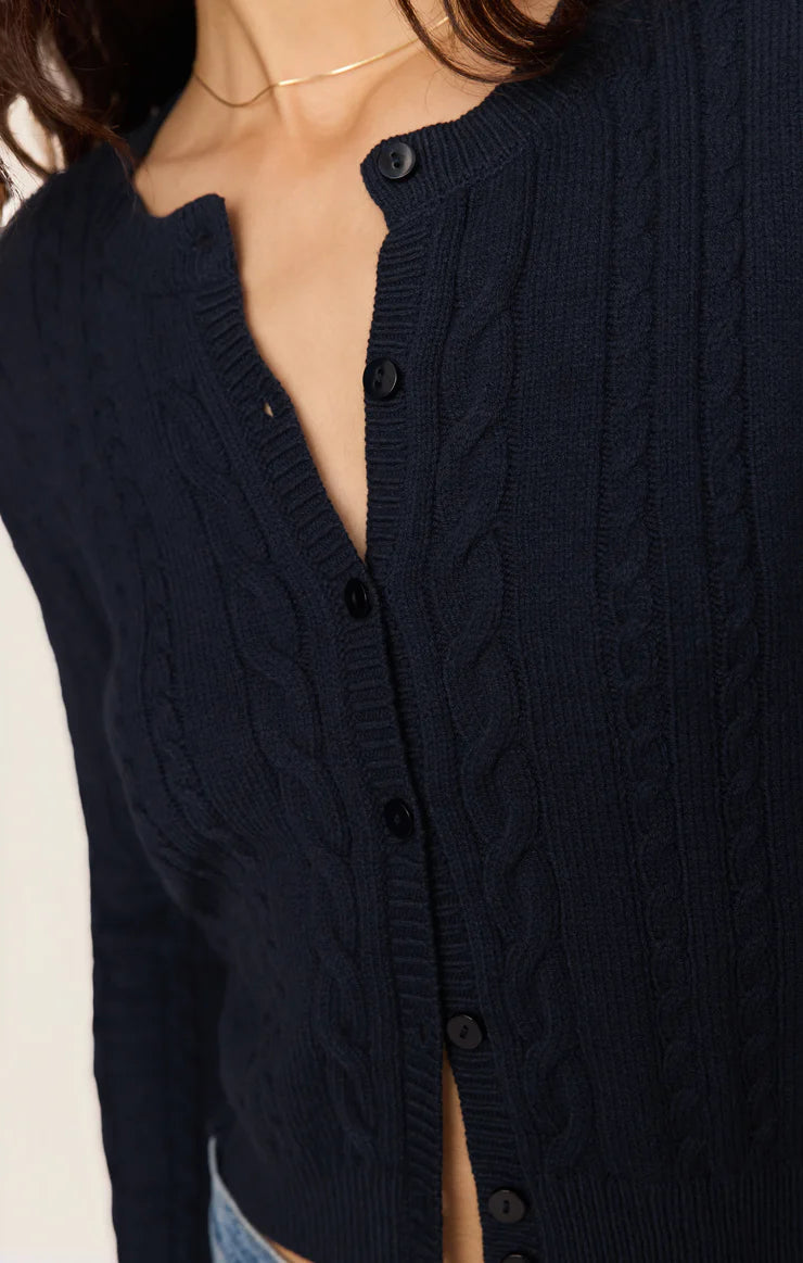 Z Supply Cera Long Sleeve Cardigan, Eclipse