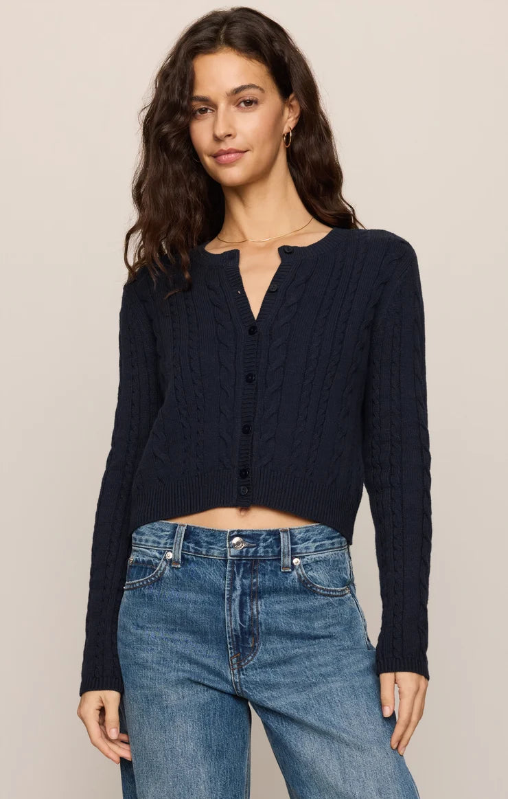 Z Supply Cera Long Sleeve Cardigan, Eclipse