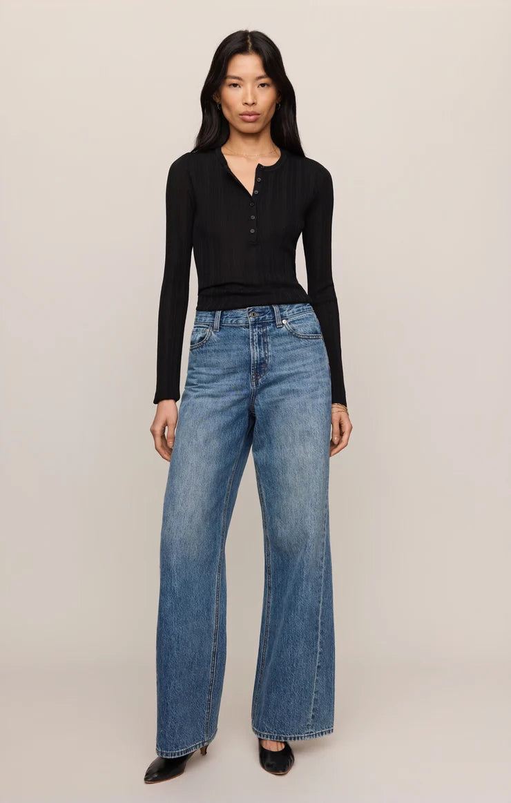 Z Supply Rowena Fine Knit Sweater, Black