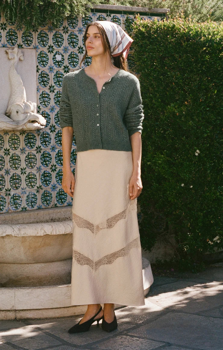 Z Supply Medina Pointelle Cardigan, Monstera