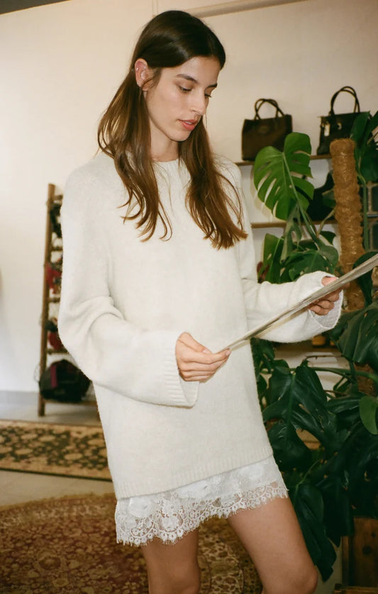 Z Supply Chill Mode Sweater, Frosted Pearl