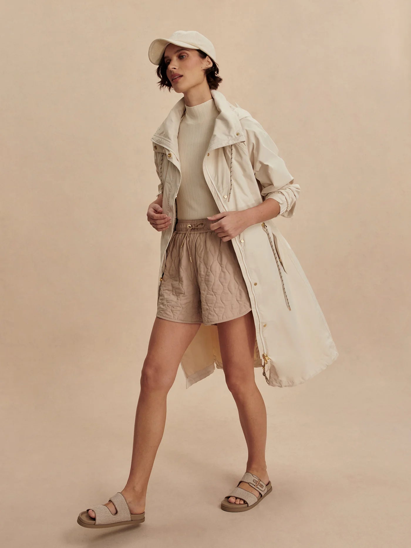 Varley Tybalt Long Rain Parka, Birch