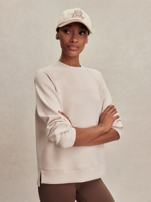 Varley Zosia Crew-Neck Sweat, Silver Grey