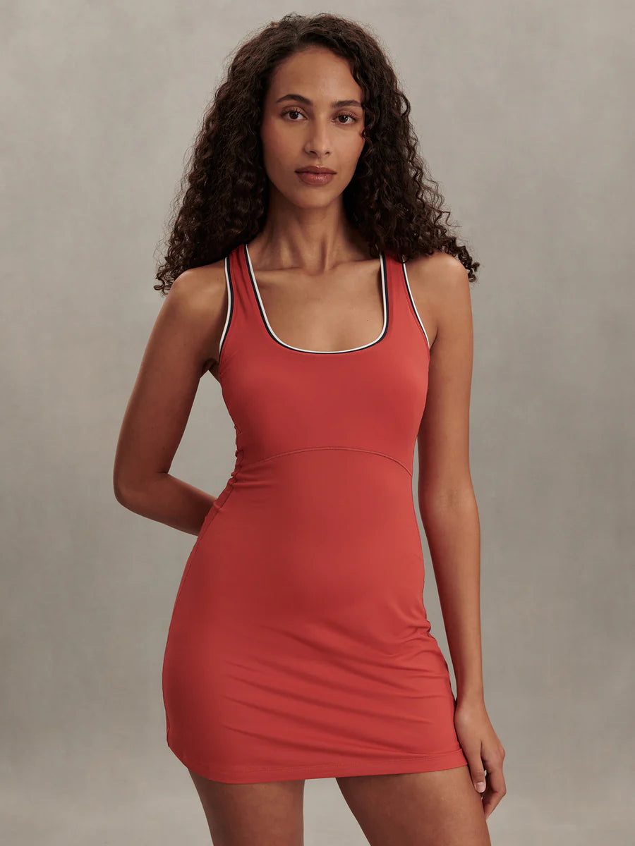 Varley Ruan Court Dress 30", Baked Apple
