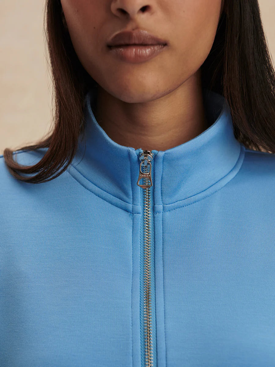 Varley Ritchie Short Sleeve Sweat, Azure Blue