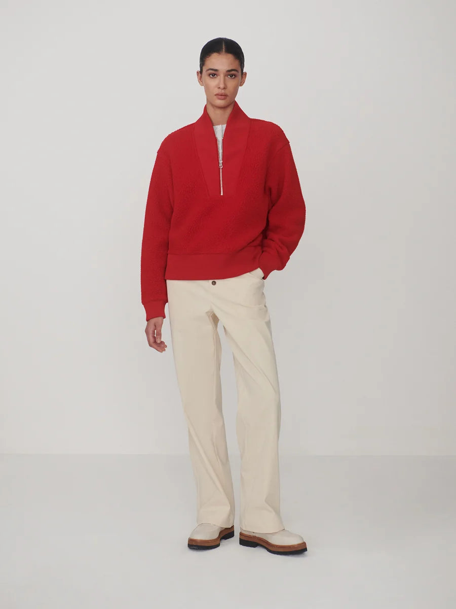Varley Mumford Half Zip Fleece, Washed Red