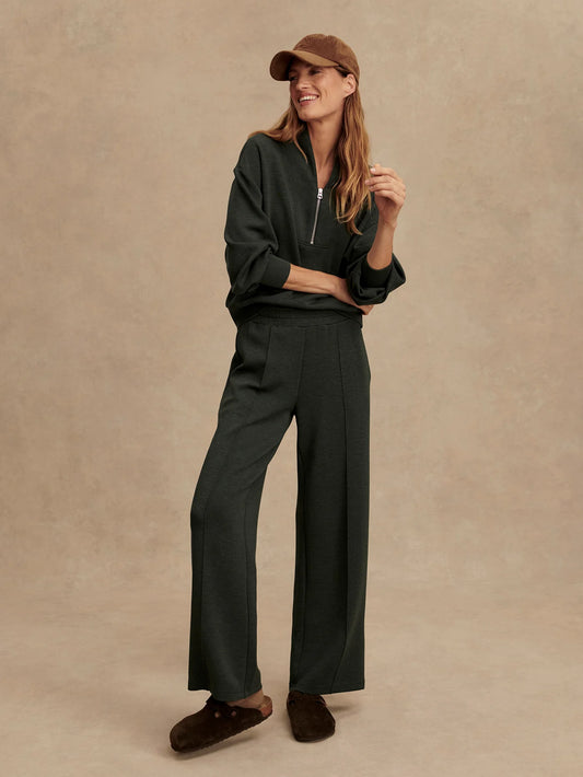 Varley The Wide Leg Pant 30", Olive Marl