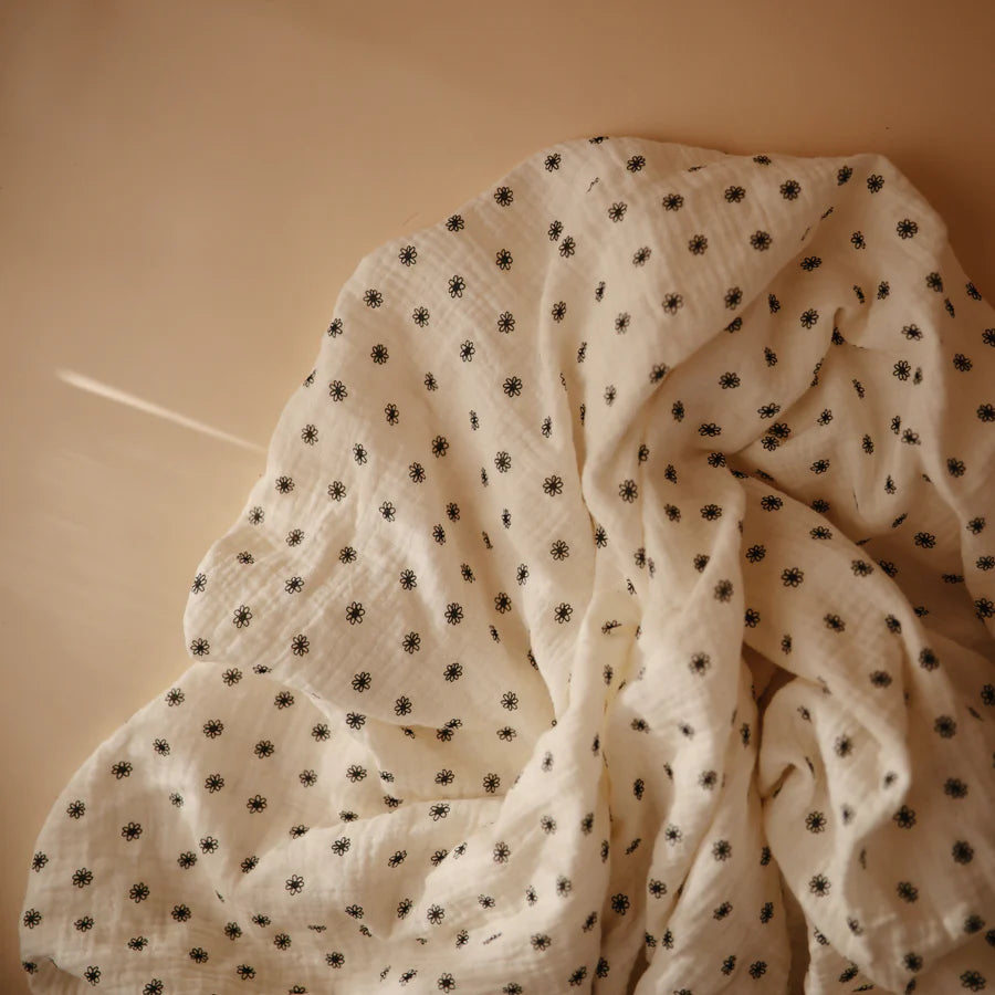 Mushie Muslin Organic Cotton Swaddle Blanket, Multiple Options