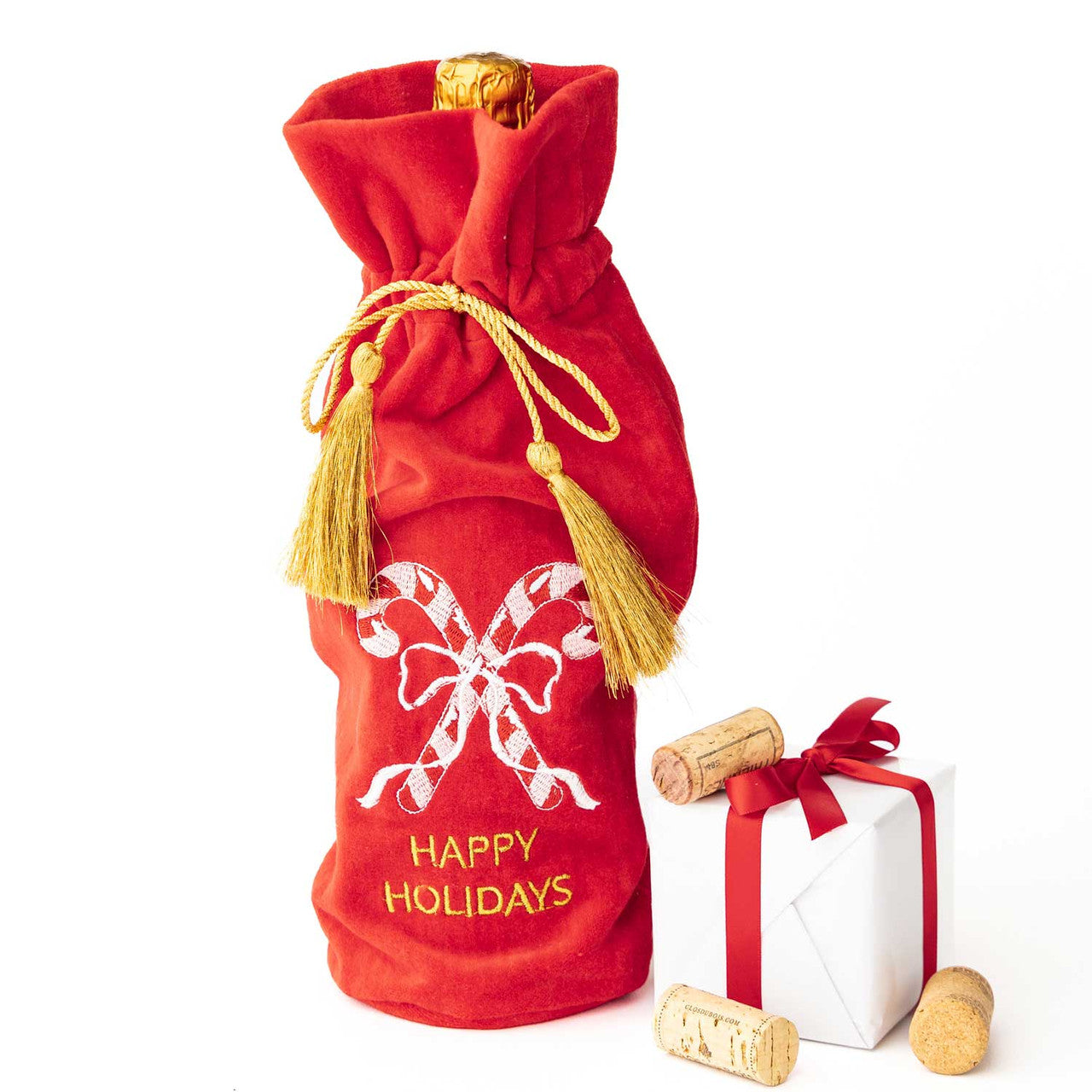 8 Oak Lane Embroidered Wine Bag - Multiple Options