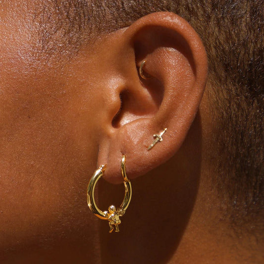 Mod + Jo Cherub Hoop Earrings