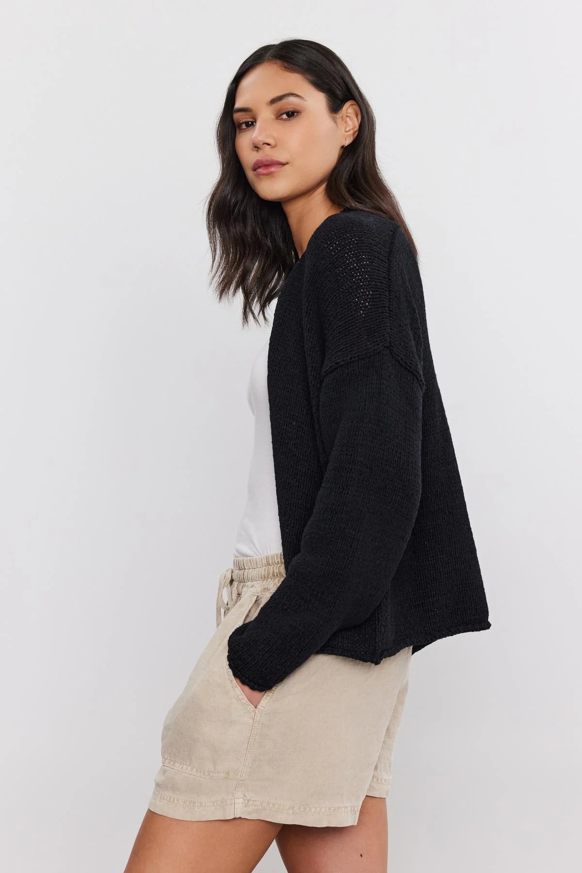 Velvet Hollie L/S Drape Cardi Top - Multiple Options