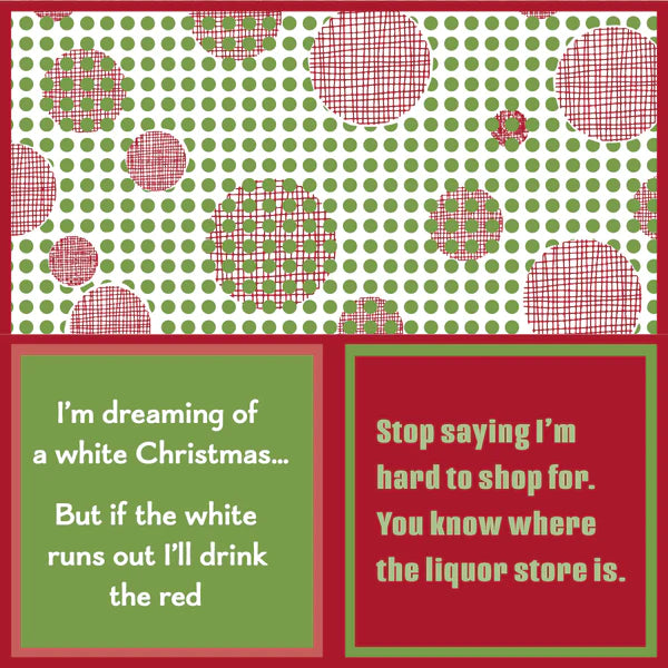 Drinks On Me Original Double Sided Holiday Napkin, Multiple Options