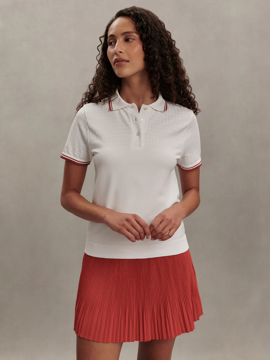 Varley Mickey Seamless Polo, White