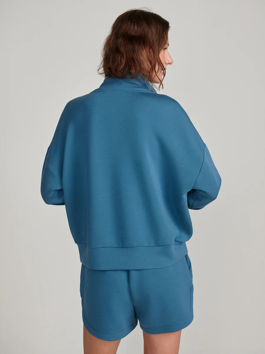 Varley Hawley Half Zip Sweat, Mallard Blue