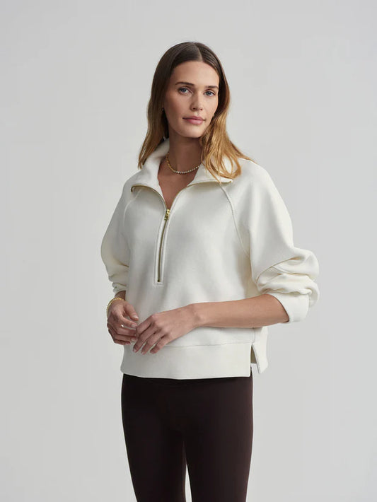 Varley Milano Half Zip, Ivory