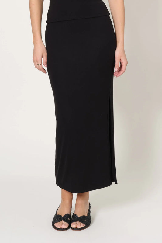 Z Supply Jalen Midi Skirt, Black