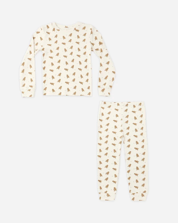 Rylee + Cru Organic Long Sleeve Pajama Set, Gingerbread
