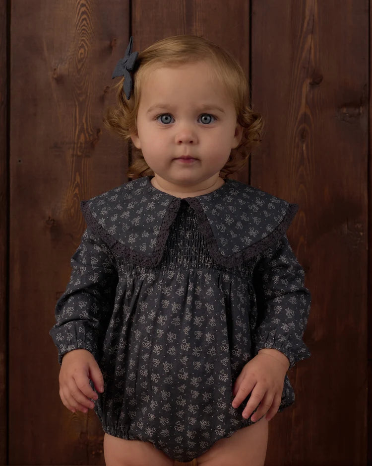 Rylee + Cru Fern Romper, Heart Ditsy